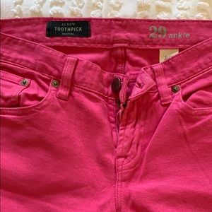 J Crew Toothpick ankle jeans